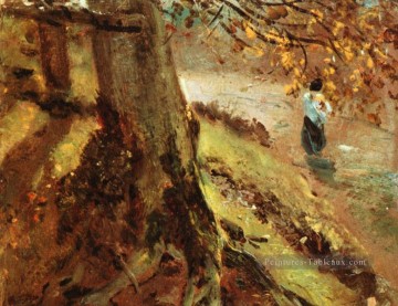 Troncs d’arbre romantique paysage John Constable Peinture à l'huile